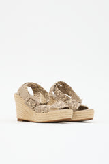 Hermès Leather Wedge Sandal