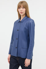 Hermès Leather Button Up Jacket