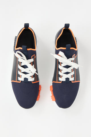 Hermès Leather & Knit Depart Sneaker