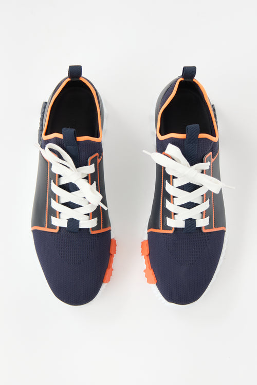 Hermès Leather & Knit Depart Sneaker