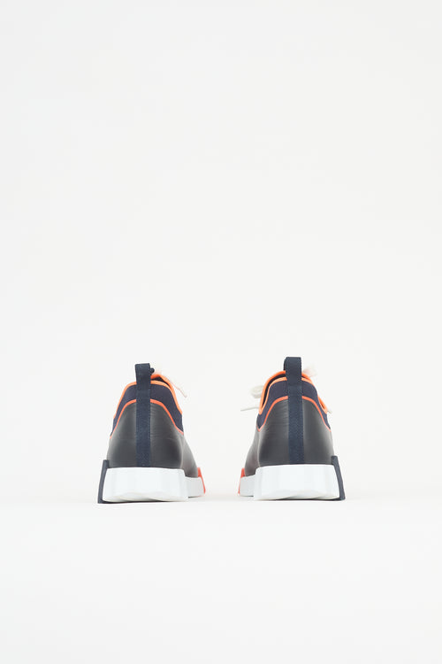 Hermès Leather & Knit Depart Sneaker