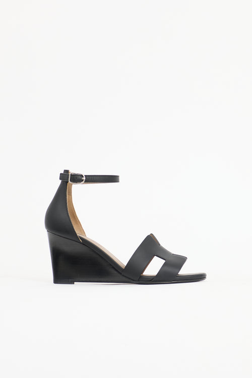 Hermès Leather Legend Wedge Sandal