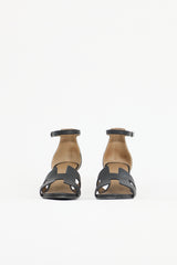 Hermès Leather Legend Wedge Sandal
