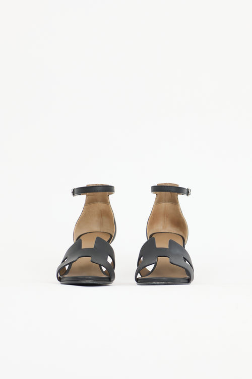 Hermès Leather Legend Wedge Sandal