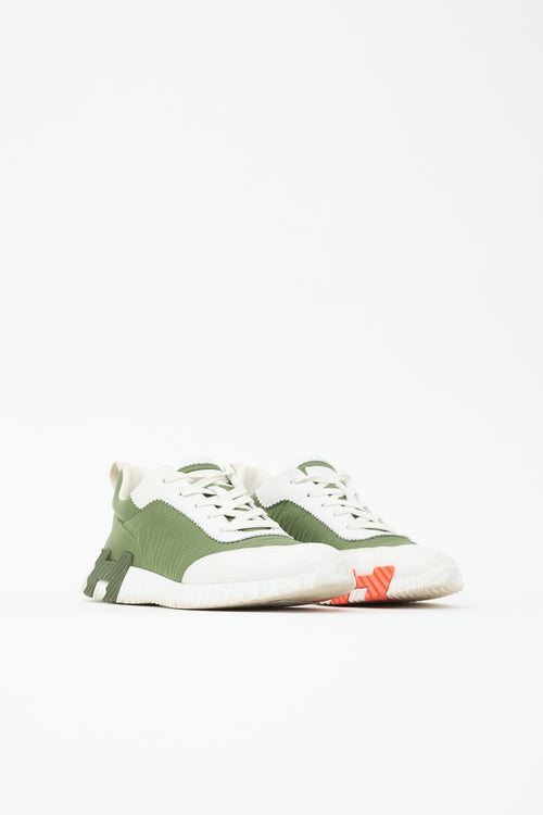 Hermès Leather Ripstop Bouncing Sneaker