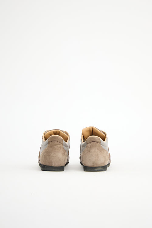 Hermès Leather & Suede Tie Break Sneaker