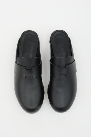 Hermès Leather Calya Clog Mule