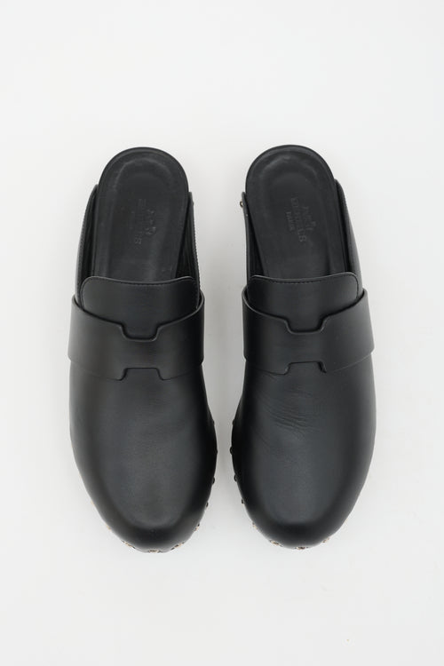 Hermès Leather Calya Clog Mule
