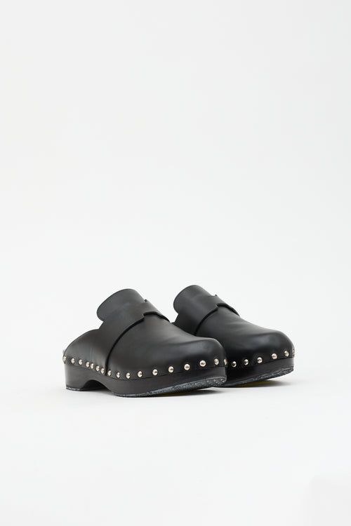 Hermès Leather Calya Clog Mule