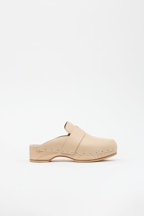 Hermès Leather Calya Clog Mule