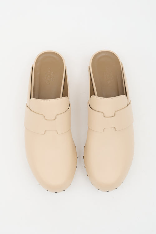 Hermès Leather Calya Clog Mule
