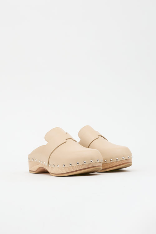 Hermès Leather Calya Clog Mule