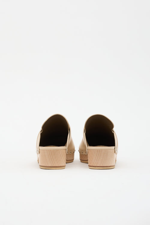 Hermès Leather Calya Clog Mule