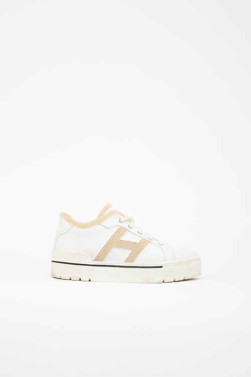 Hermès Leather Dare Platform Sneaker