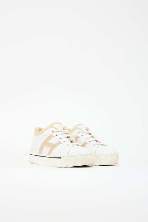 Hermès Leather Dare Platform Sneaker