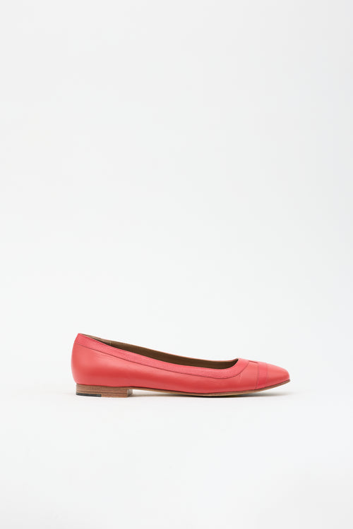 Hermès Leather H Ballet Flat