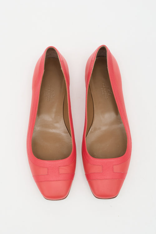 Hermès Leather H Ballet Flat