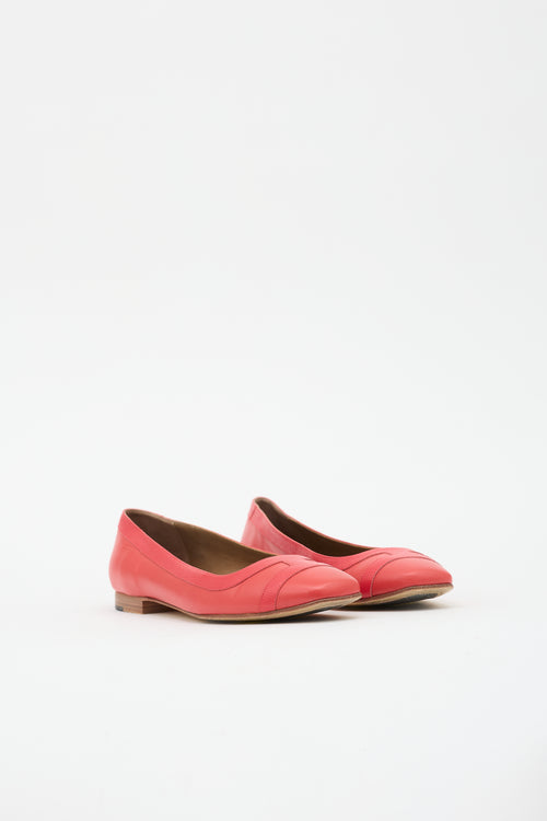 Hermès Leather H Ballet Flat