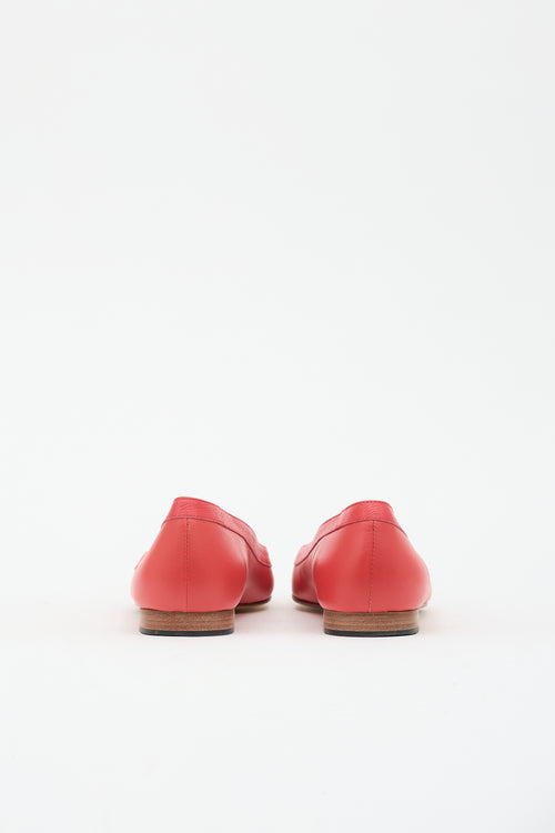 Hermès Leather H Ballet Flat