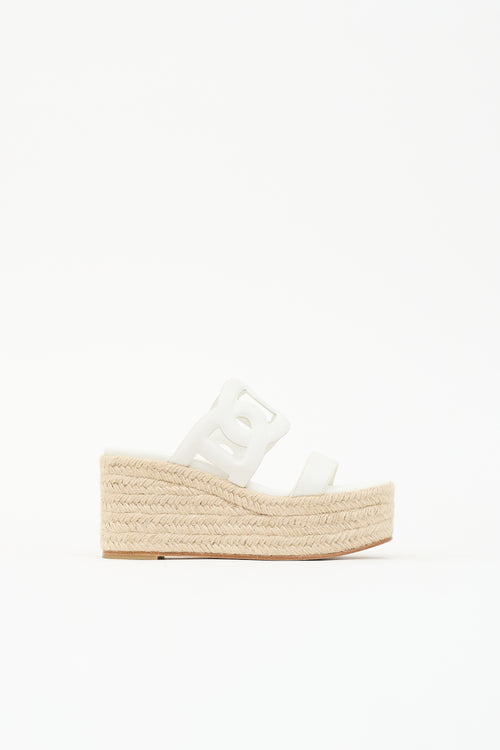 Hermès Leather Ithea 30 Espadrille Sandal