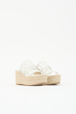 Hermès Leather Ithea 30 Espadrille Sandal