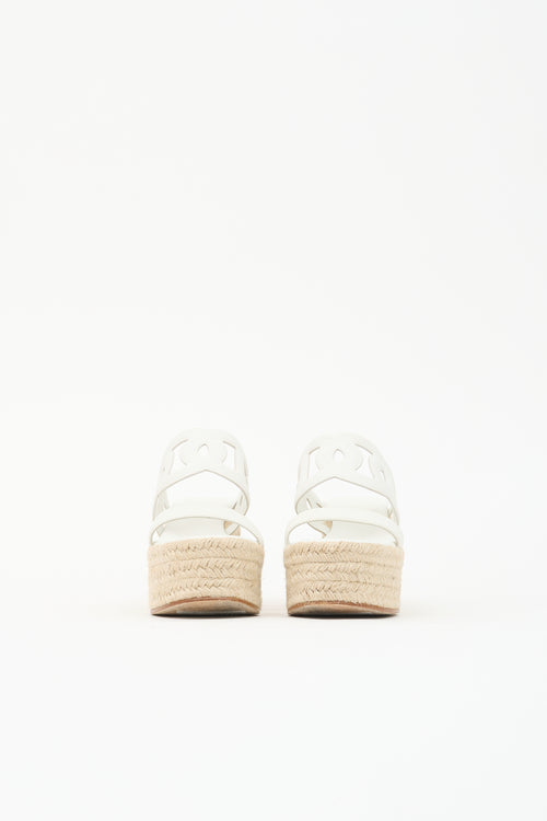 Hermès Leather Ithea 30 Espadrille Sandal