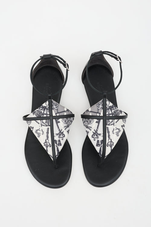 Hermès Leather Les Cles Sandal