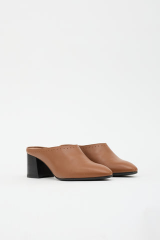 Hermès Leather Perforated Mule
