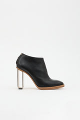 Hermès Leather Perforated Ankle Boot