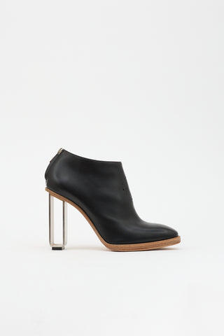 Hermès Leather Perforated Ankle Boot