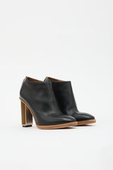 Hermès Leather Perforated Ankle Boot