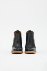 Hermès Leather Perforated Ankle Boot