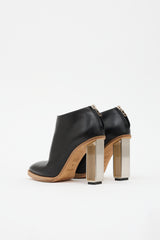 Hermès Leather Perforated Ankle Boot