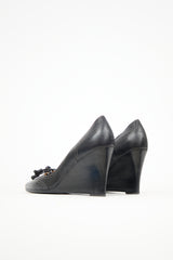 Hermès Leather Wedge Heel
