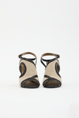 Hermès Leather & Canvas Rafaella Sandal