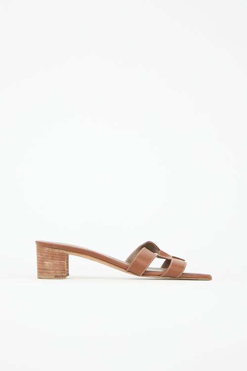 Hermès Leather Oasis Heel