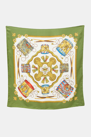 Hermès Silk Les Tambours 70 Scarf