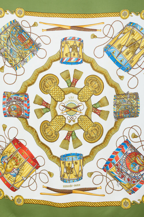 Hermès Silk Les Tambours 70 Scarf