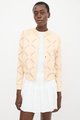 Hermès Light Yellow & Pink Cotton Grand Tralala Printed Bomber Jacket
