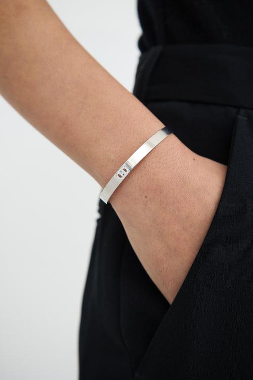 18K White Gold D'Ancre Small Diamond Bracelet