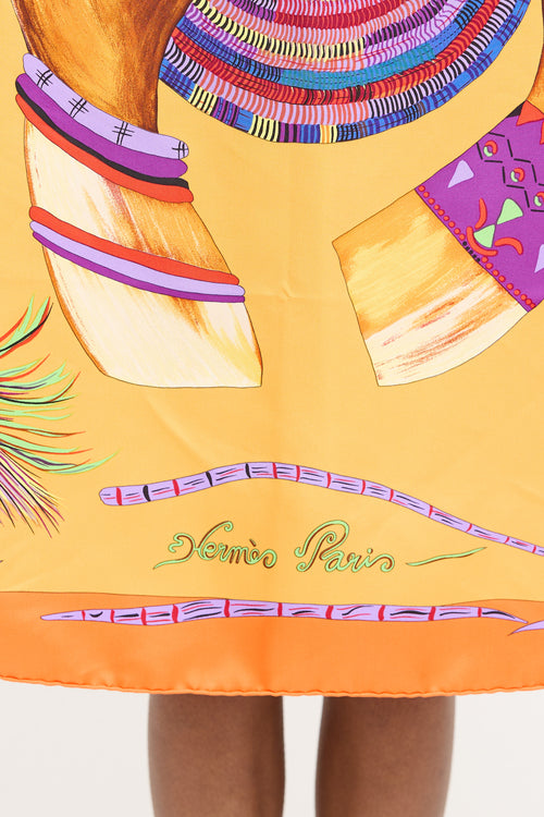 Hermès2005 Silk Magie Des Mains Scarf