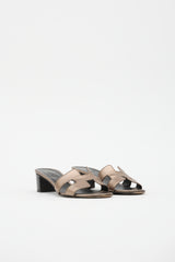 Hermès Metallic Leather Oasis Sandal
