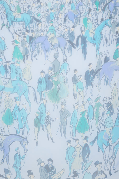 Hermès Mousseline Paddock Carré 145 Scarf