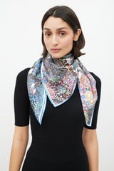 Hermès White & Multicolour La Legende de la Foret 90 Scarf