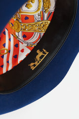 Hermès Navy Felt Paris Fedora Hat