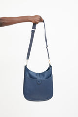 Hermès 2009 Navy Clemence Leather Evelyne 29 III GM Bag