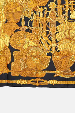 Hermès Silk Arments en Panache 90 Scarf
