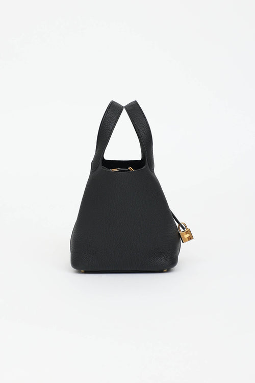 Noir Clemence Picotin Lock 18 Bag