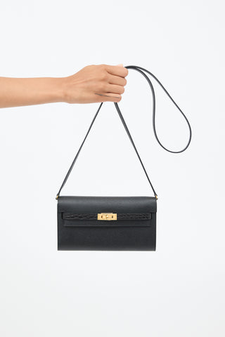 Hermès Noir Epsom & Exotic Leather Kelly Classique To Go Touch Bag