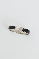Hermès Palladium Noir Clic H PM Bracelet